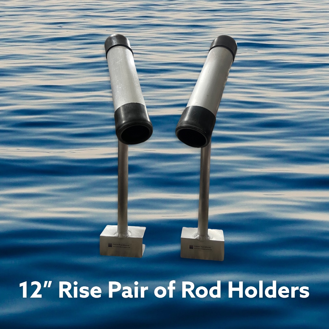 12″ Pair of Pontoon Boat Fishing Rod Holders